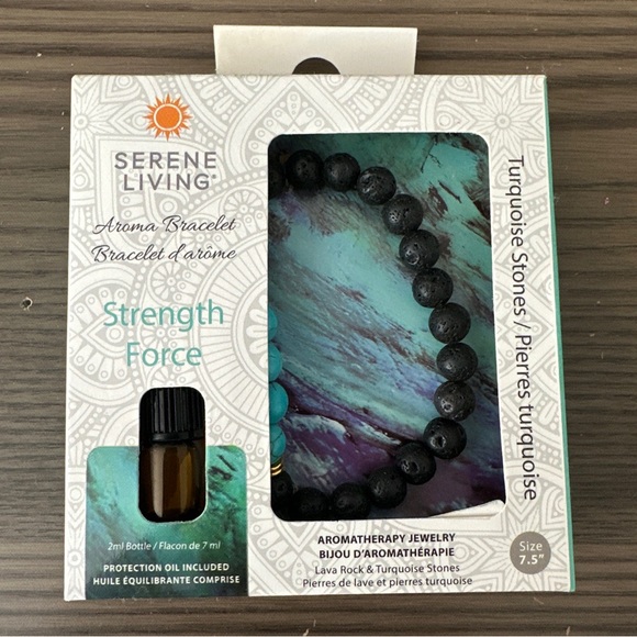 Serene Living Aromatherapy Essential Oil Diffuser Beaded Bracelet Strength force - Picture 2 of 2